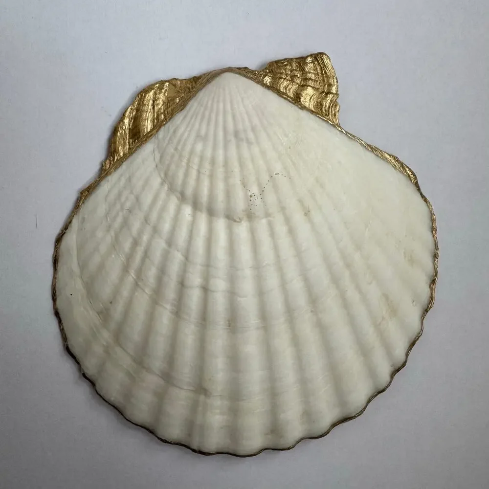 Vintage Floral Trinket Dish | Scallop Shell Jewelry Dish | Cottage Decor